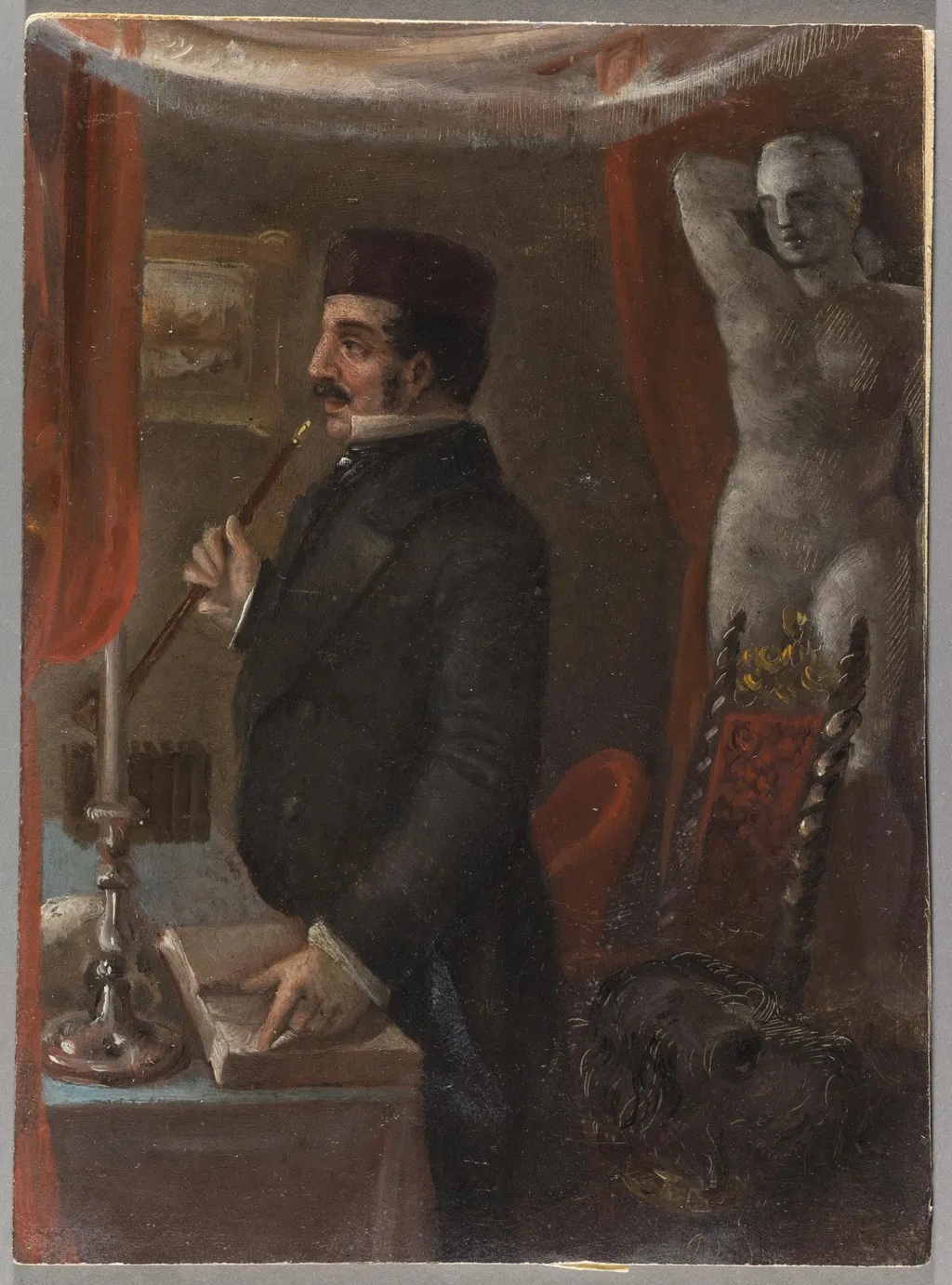 Портрет Ф.Б. Вольфа, by Nikolay Bestuzhev, unspecified, 1833