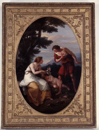 Cephise cuts the sleeping Cupids' Wings, by Angelica Kauffmann, oil, 1792