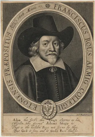 Francis Rous, by William Faithorne, ink, 1657