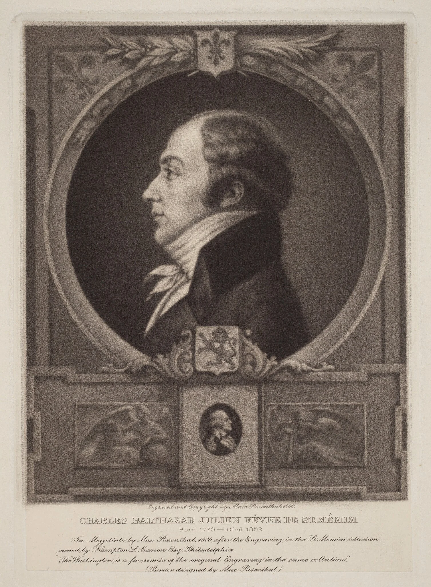 Charles Balthazar Julien Févret de Saint-Mémin, detail