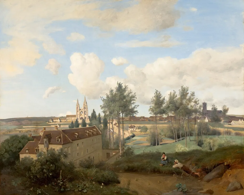 Soissons Seen from Mr. Henry's Factory, by Jean Baptiste Camille Corot, oil, 1833