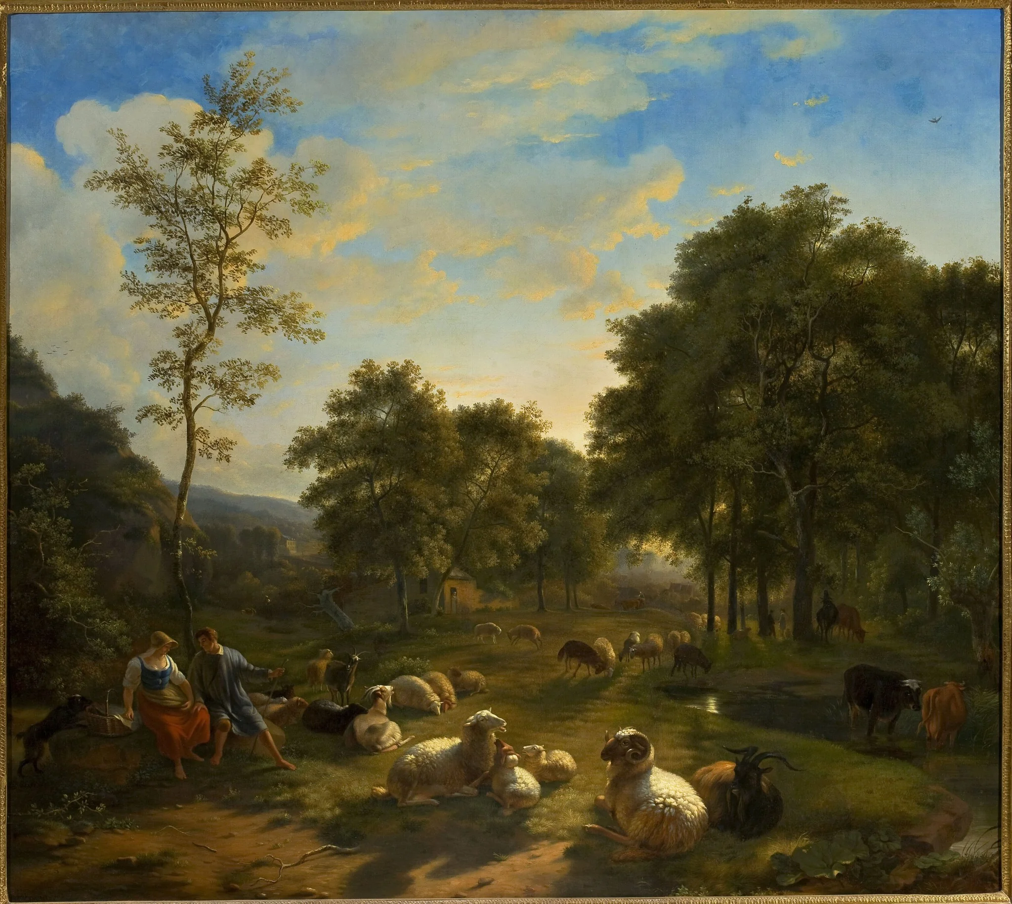 Pastoral scene, detail