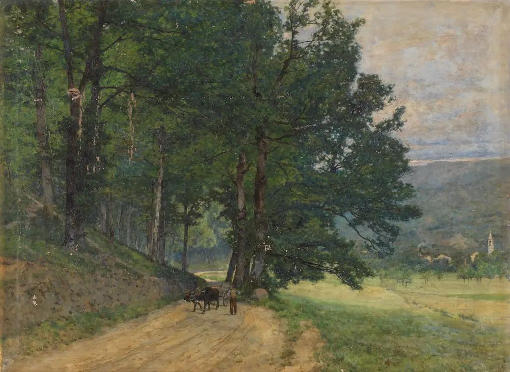 Paisaje, by Serafín Avendaño, oil, 1900