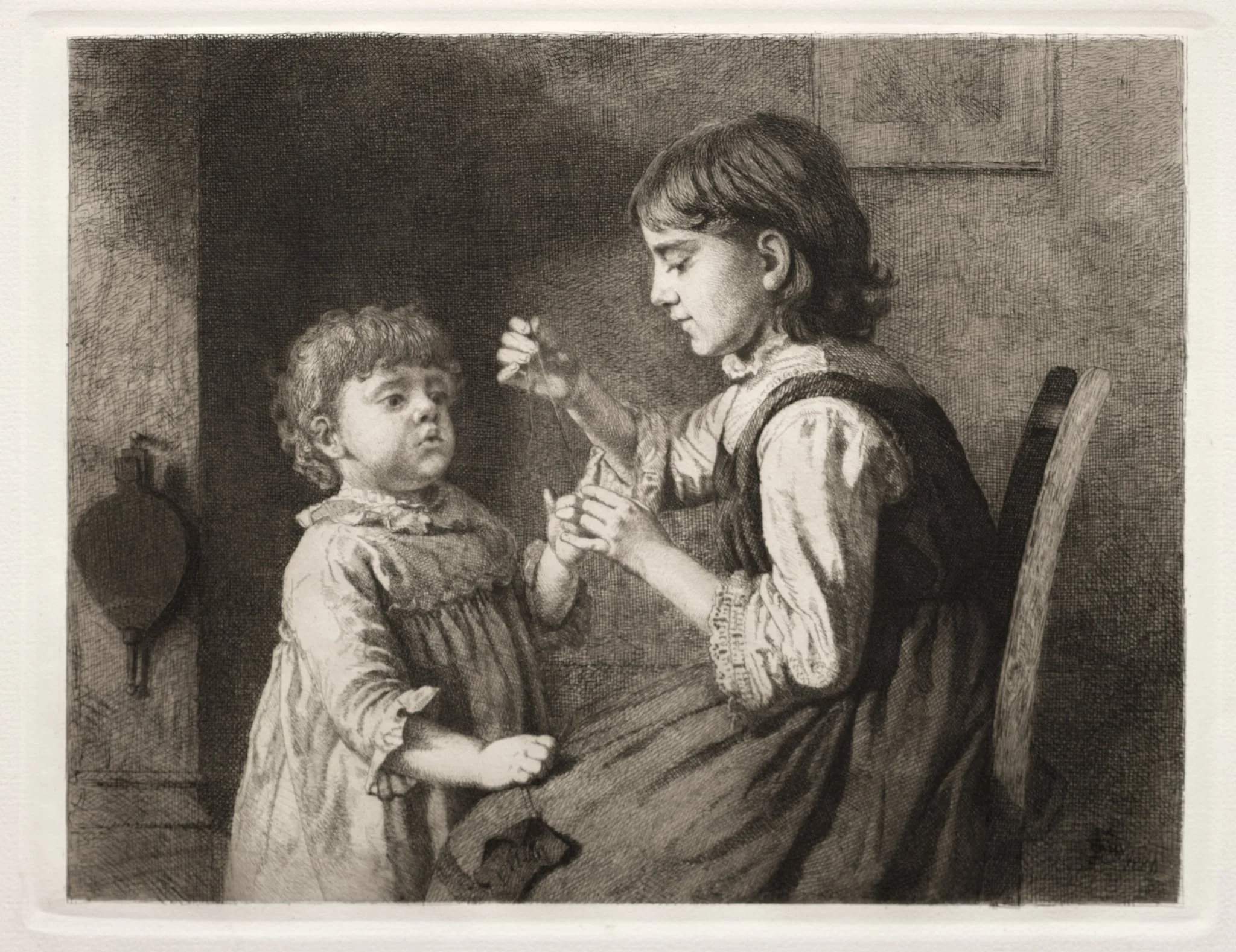 The First Needlework, detail