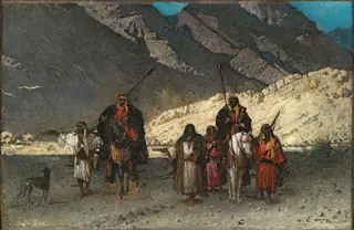 Arabian Sheikhs in the Mountains, by Léon Bonnat, oil, 1872