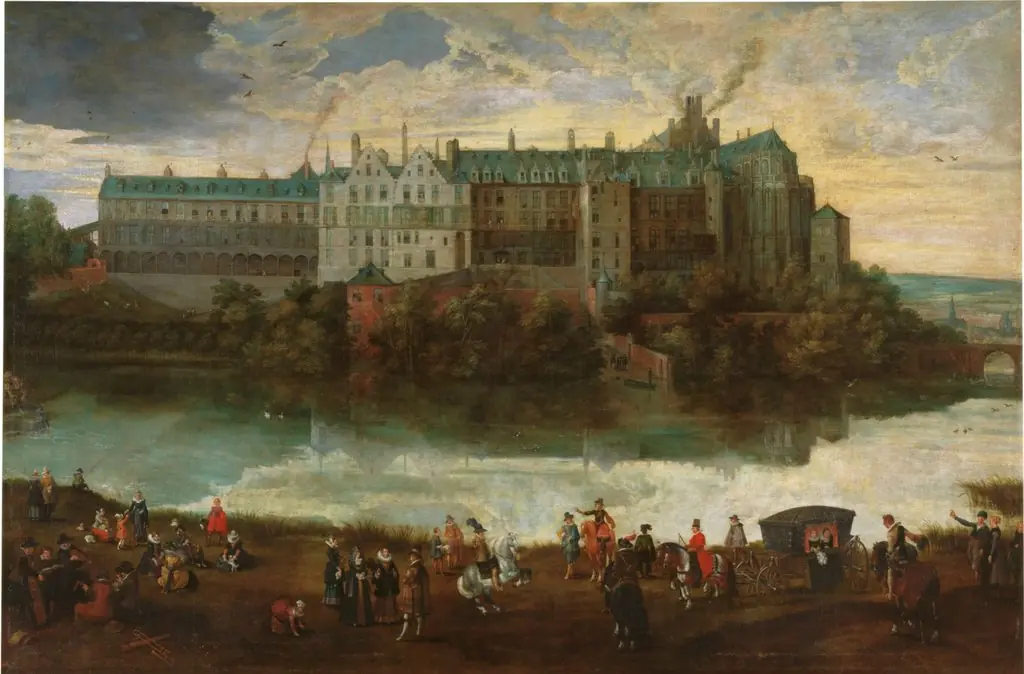 The Palace of Coudenberg, by Jan Brueghel, the elder, oil