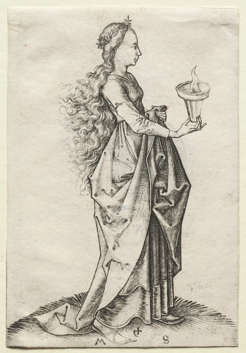 The Fifth Wise Virgin, by Martin Schongauer, 1474