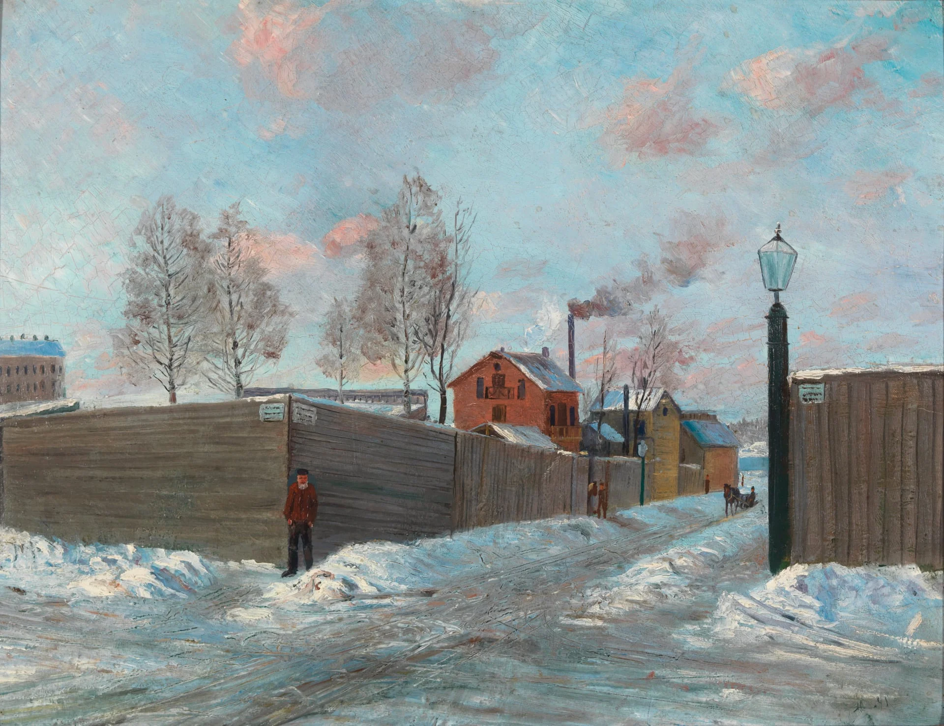 Talvikuva Helsingistä, detail