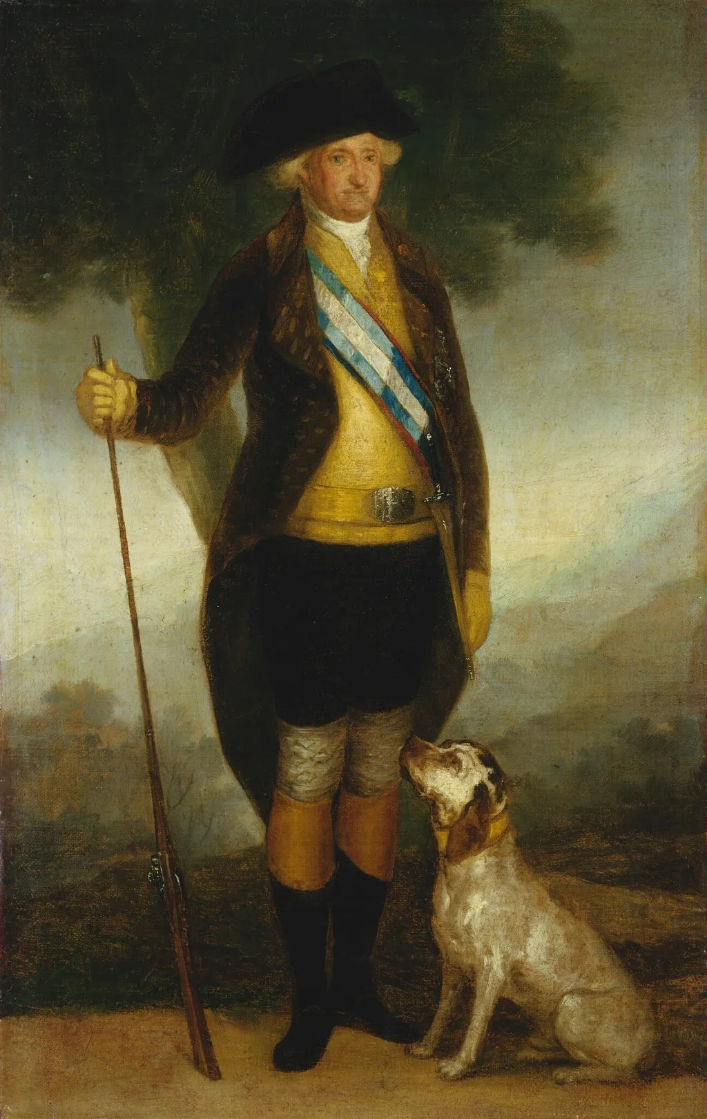 Charles IV of Spain as Huntsman, oil, 1800