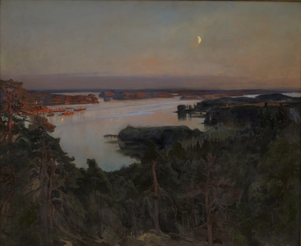 Summer Evening, Haiko Fiord, by Albert Edelfelt, oil, 1900