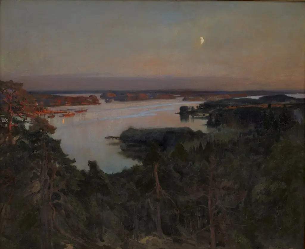 Summer Evening, Haiko Fiord, by Albert Edelfelt, oil, 1900