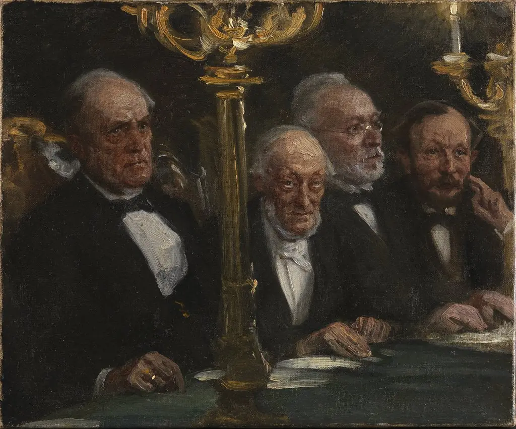 Portrætgruppe, by Peder Severin Krøyer, oil, 1898