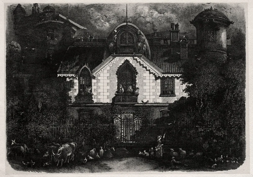 The Enchanted House, by Rodolphe Bresdin, 1871