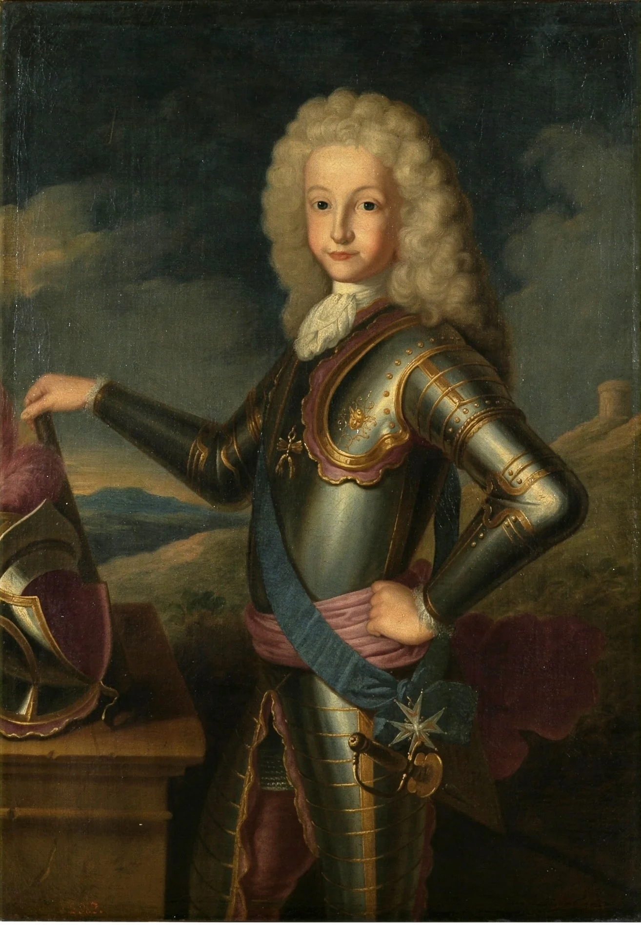 Luis I con armadura a los 10 años, detail