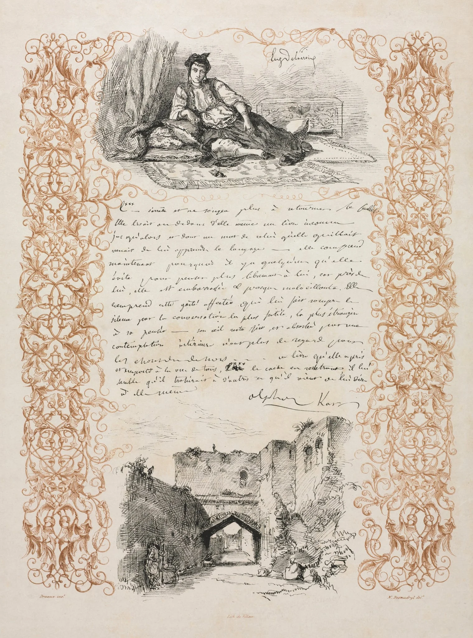 Jewess of Algiers and a Street in Algiers, detail
