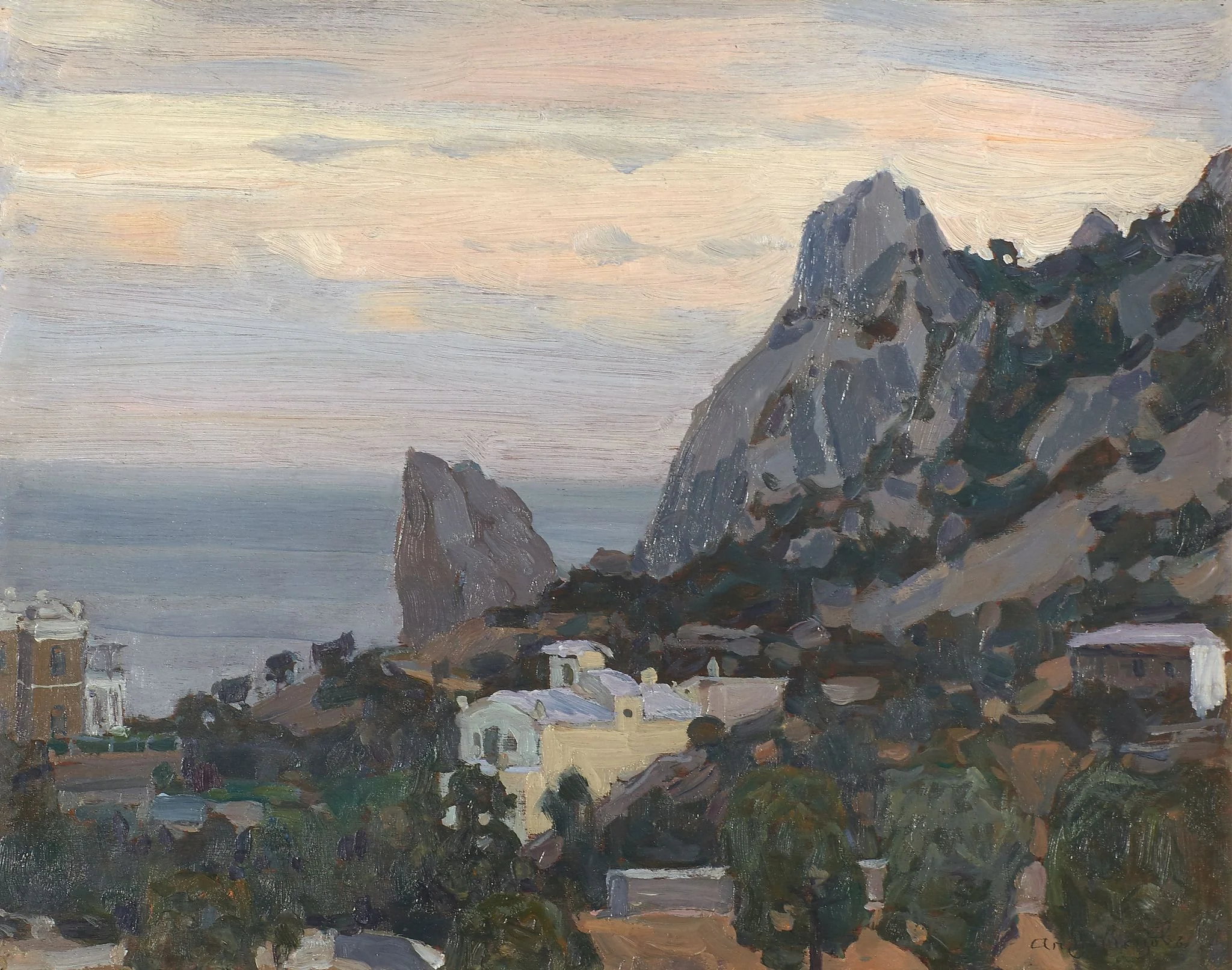 Twilight in Crimea. New Simeiz, detail