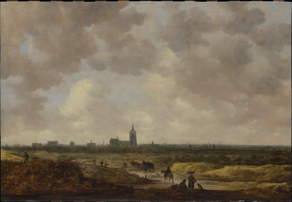 A View of The Hague from the Northwest, by Jan van Goyen, oil, 1647