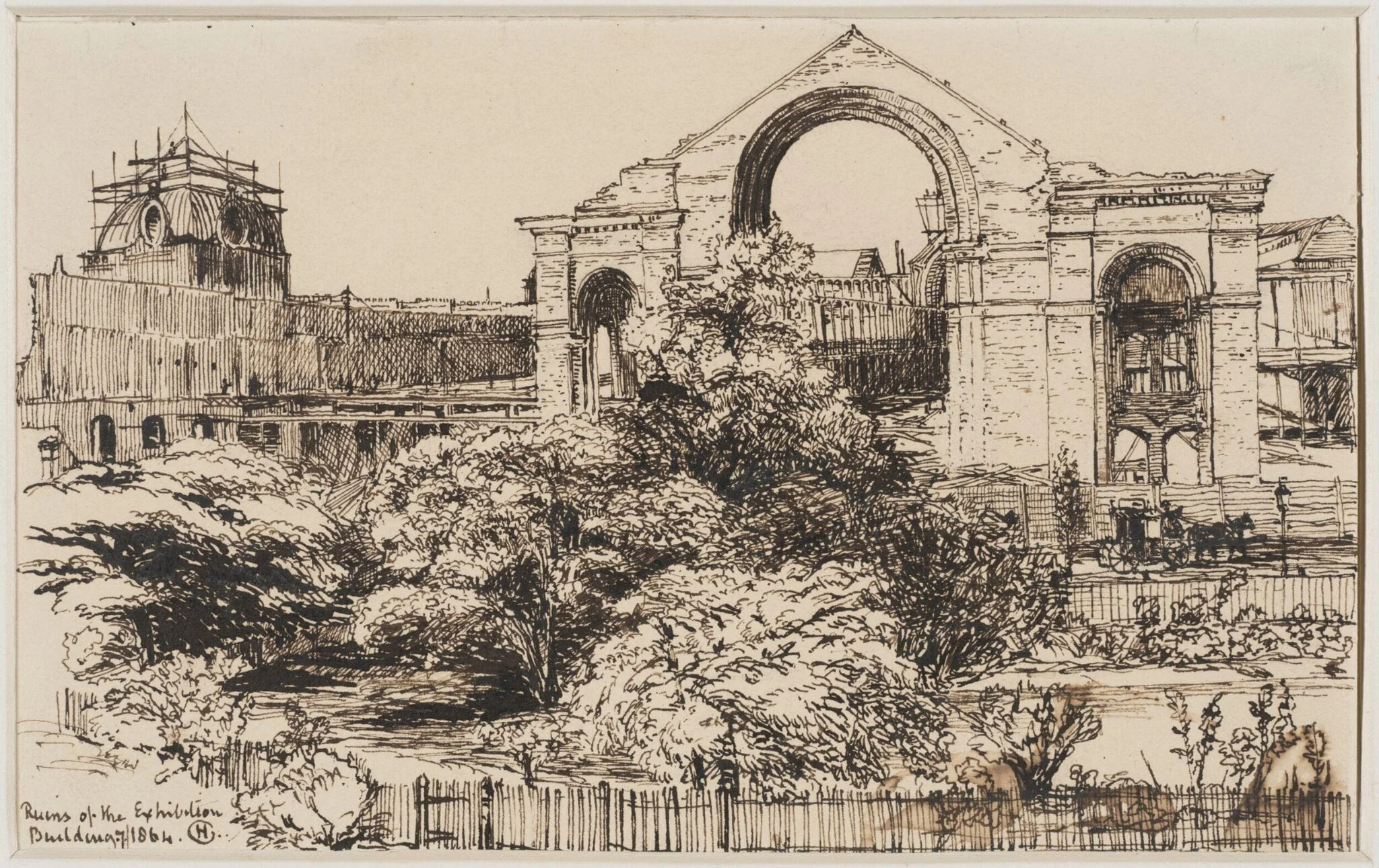 Ruins of the Exhibition building of 1862, detail