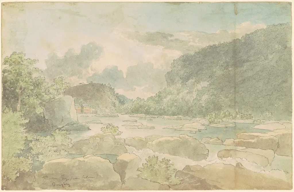 Harpers Ferry from Below, by Thomas Doughty, ink, 1826