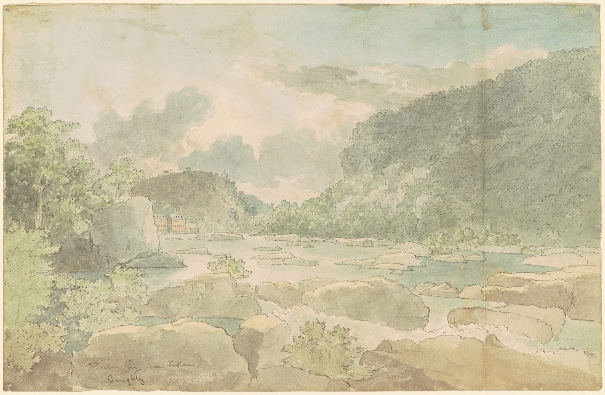 Harpers Ferry from Below, detail