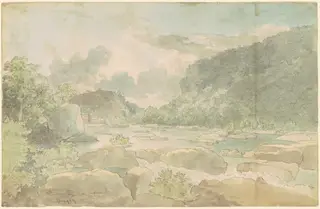 Harpers Ferry from Below, by Thomas Doughty, ink, 1826