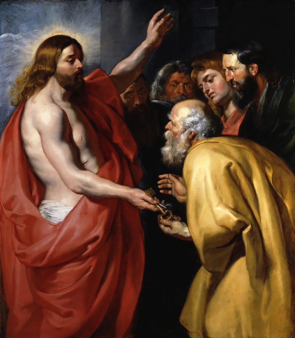 Christ Giving the Keys to St. Peter, by Peter Paul Rubens, oil, 1612