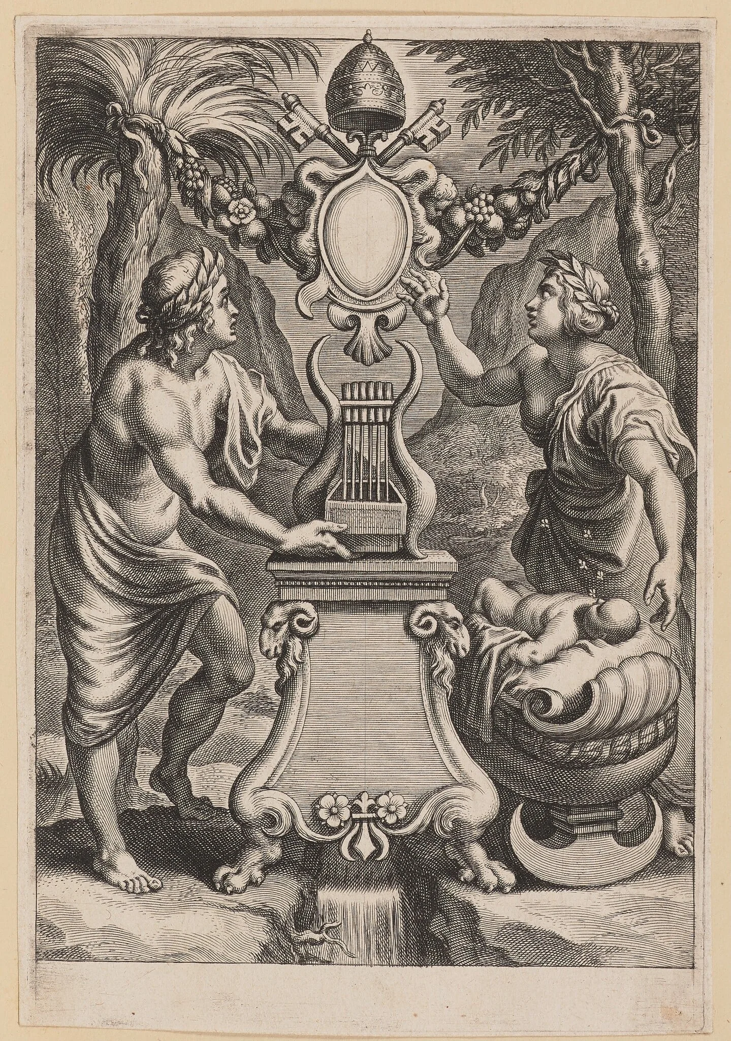 Title Page for M.C. Sarbievski, Lyricorum Libri IV, detail