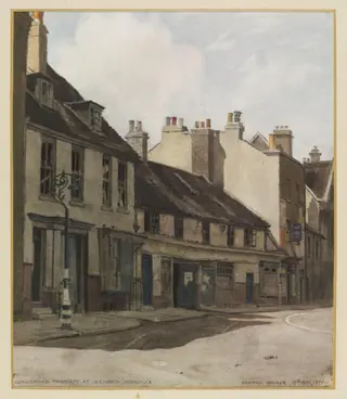 Condemned Property at Isleworth, by Walker, watercolor, 17