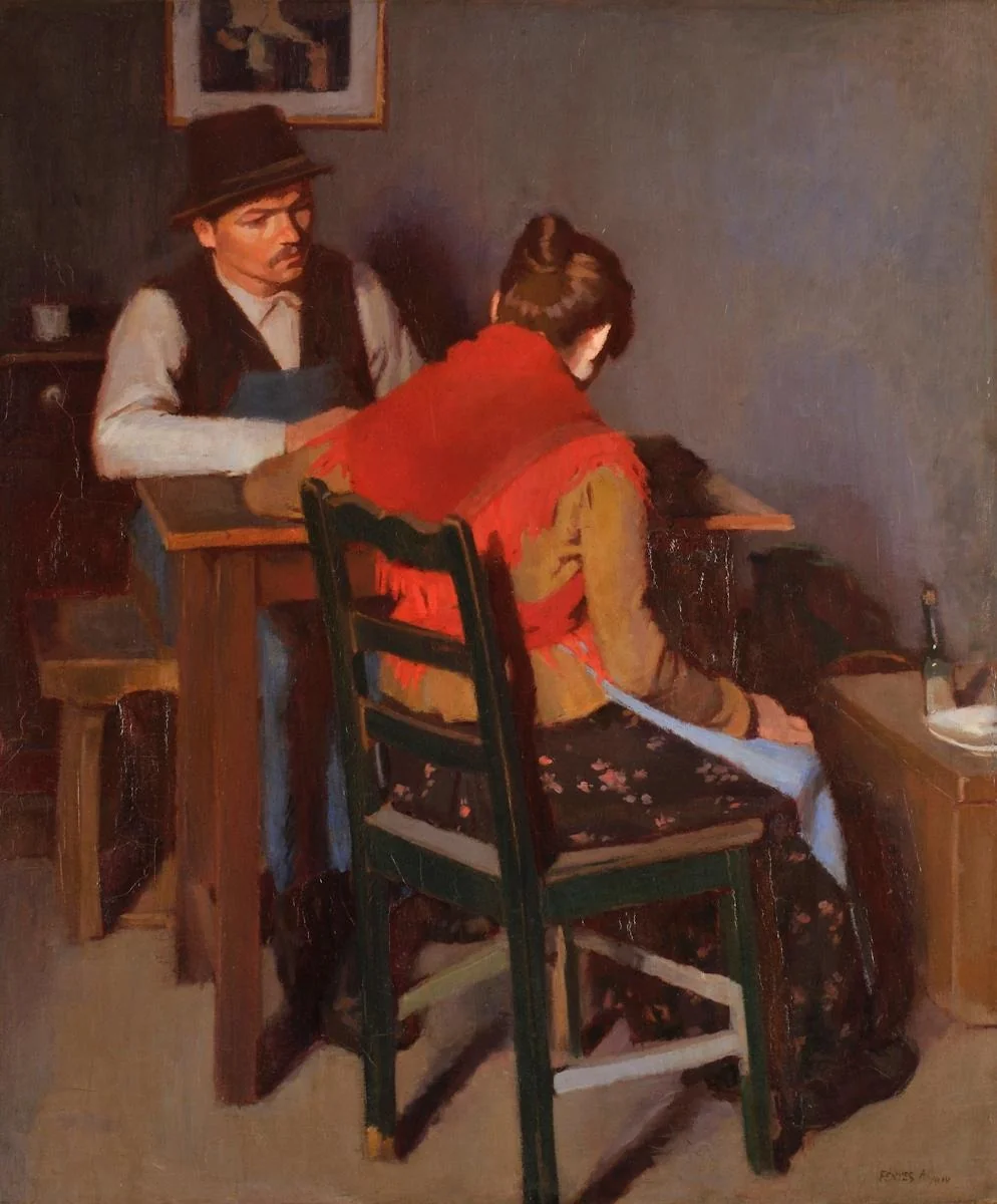 A Young Man and a Girl (1904), detail