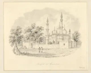 Masjid at Cawpoor, by Robert Captain Smith, 1830