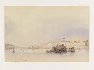 Entrance to the Bosphorus from the Black Sea, by Michael Anthony Shrapnel Biddulph, watercolor, 1856