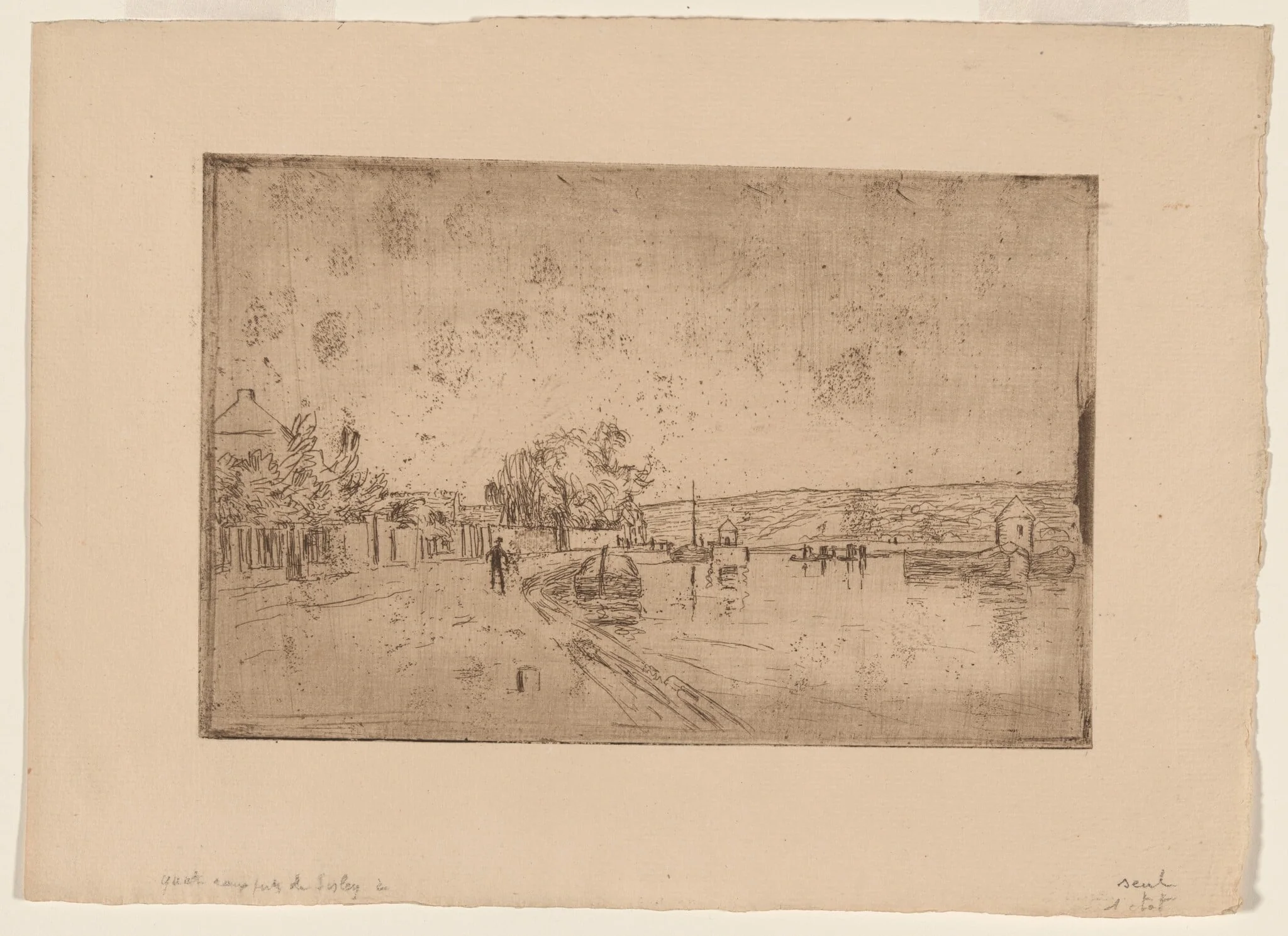 On the Banks of the Loing: The Canal Bank, detail
