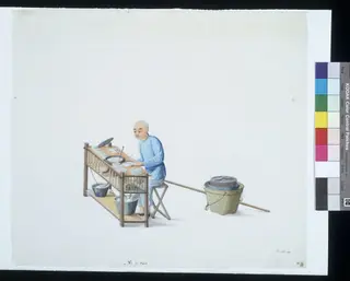 A Dumpling Seller, by Puqua, paint, 1790