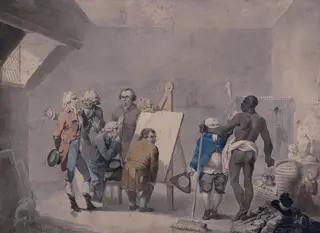 A Meeting of Connoisseurs, by John Boyne, watercolor, 1798