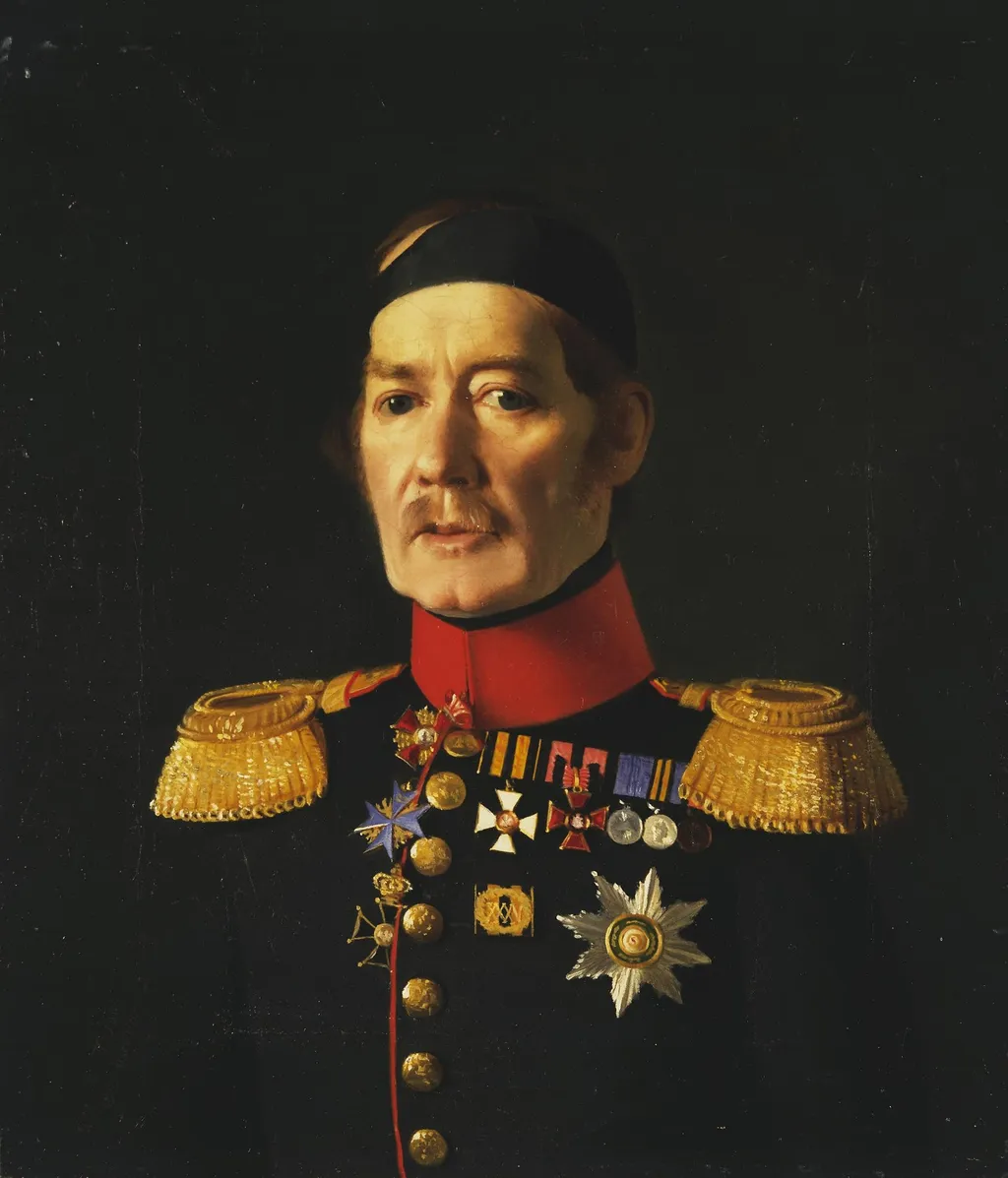 Portrait of Ye.Ye. Baranov, by Fedor Tulov, oil, 1845