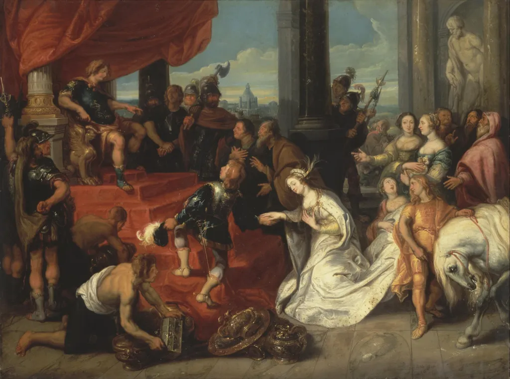 The Magnanimity of Scipio Africanus, by Simon de Vos, oil, 1641