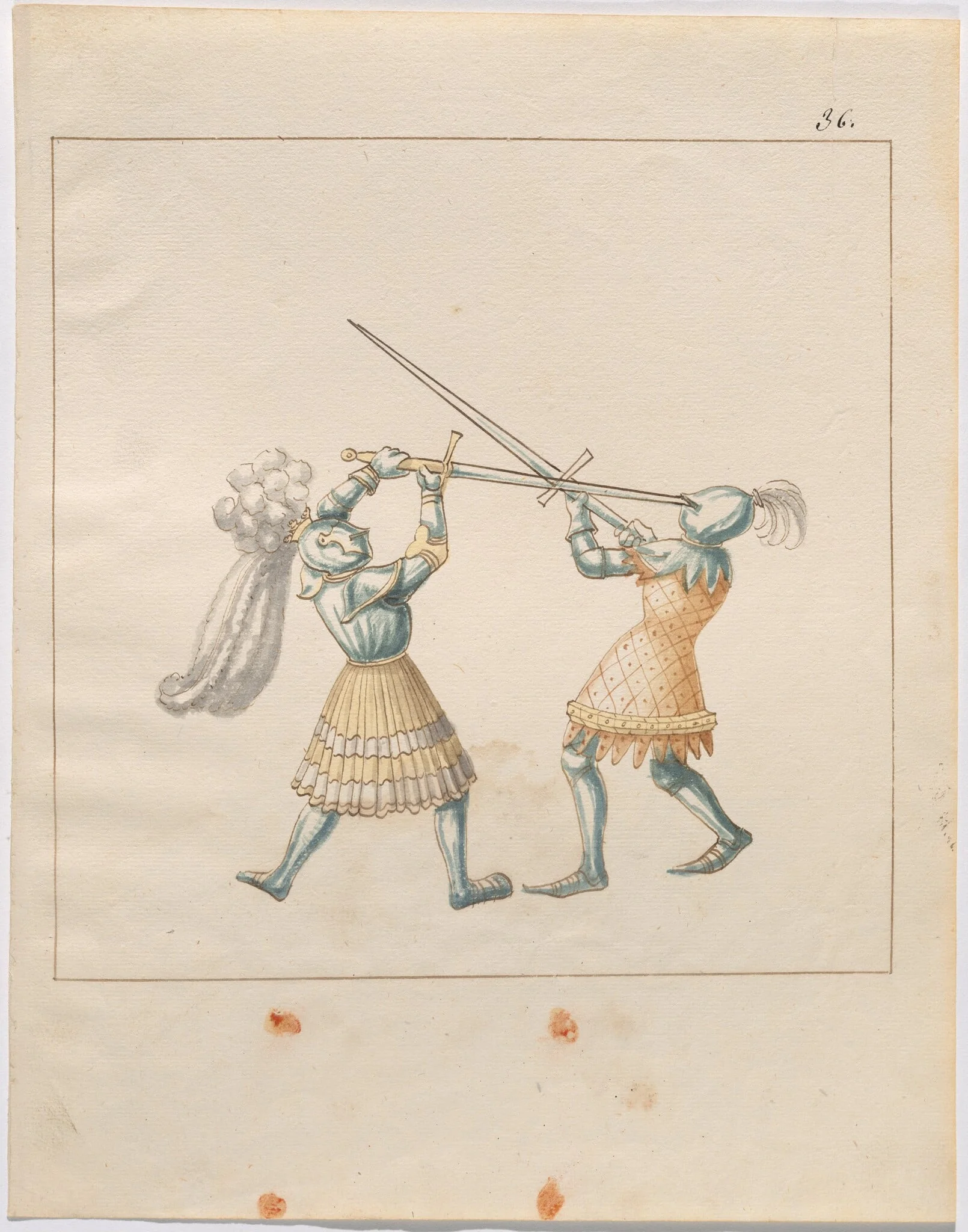 Foot Combat with Longswords, detail
