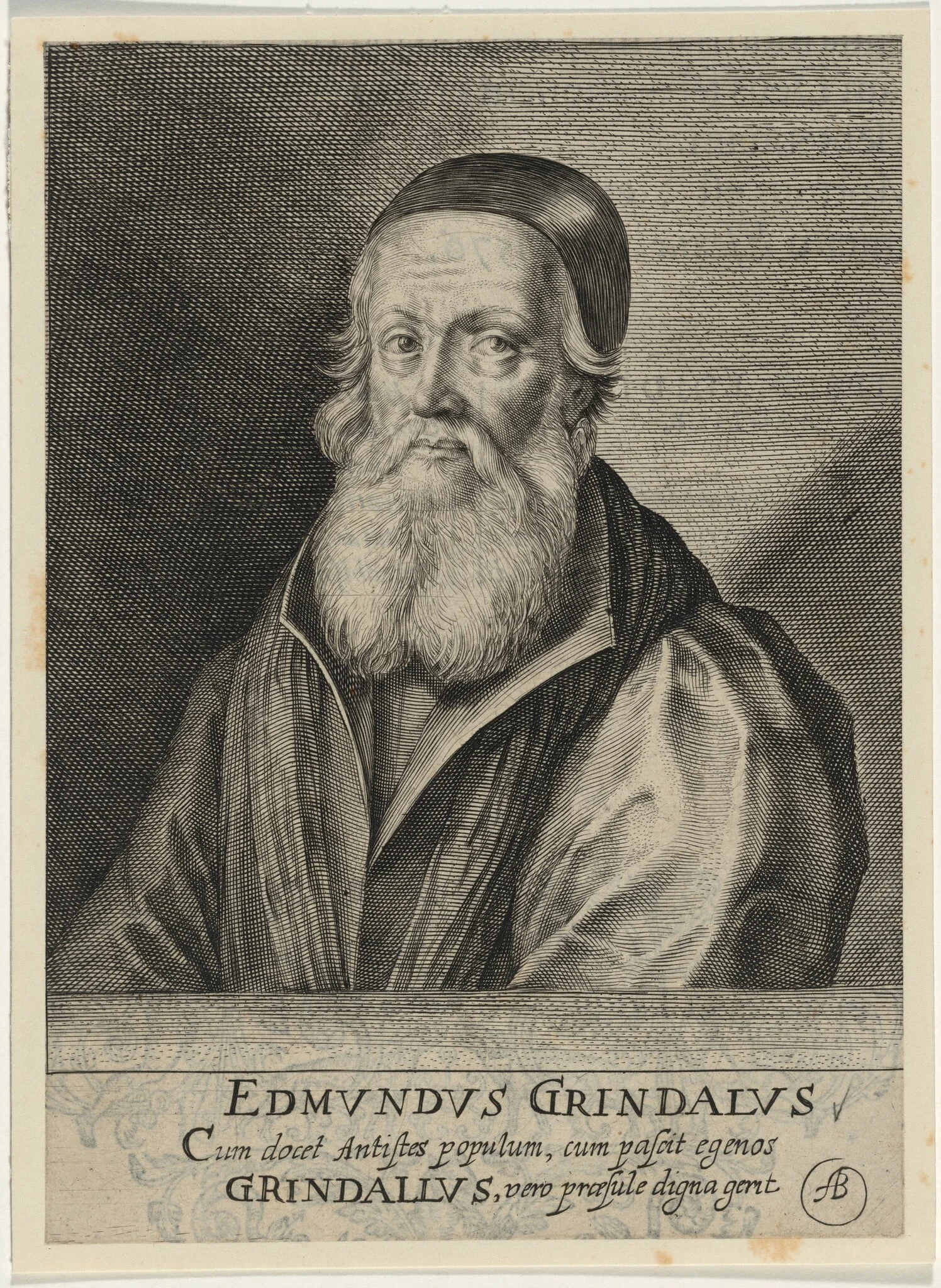 Edmund Grindal, Archbishop of Canterbury, detail