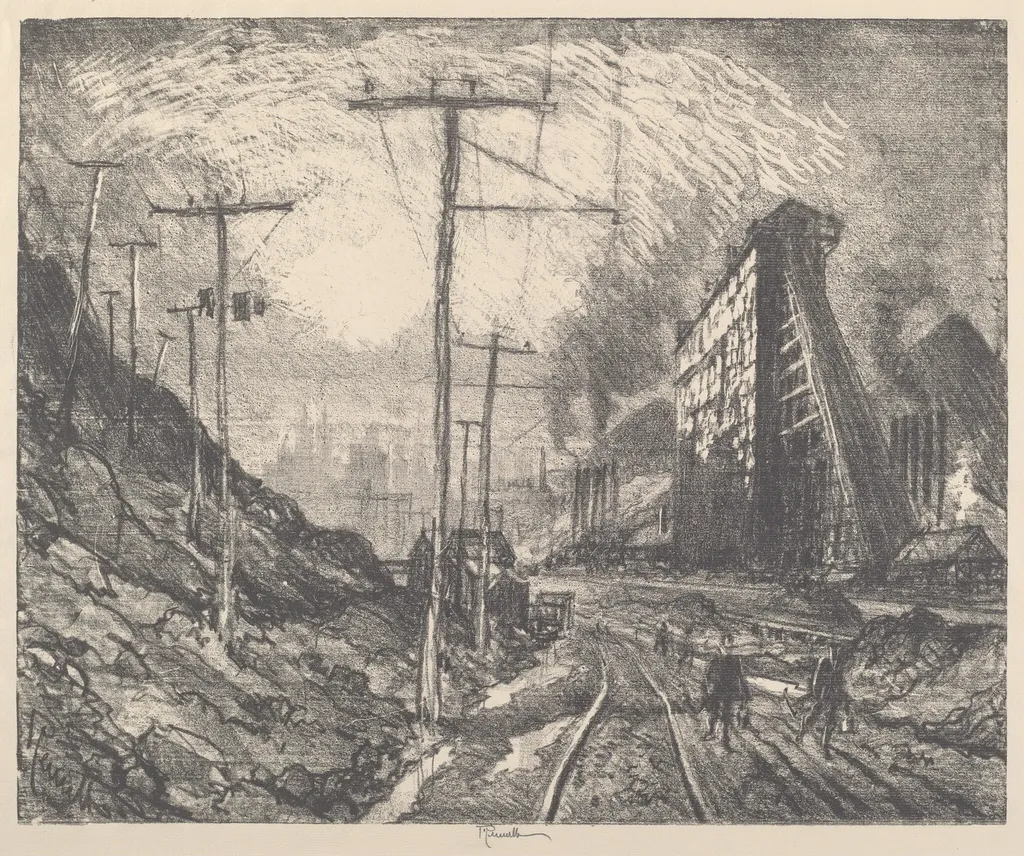Shenandoah, by Joseph Pennell, ink, 1910
