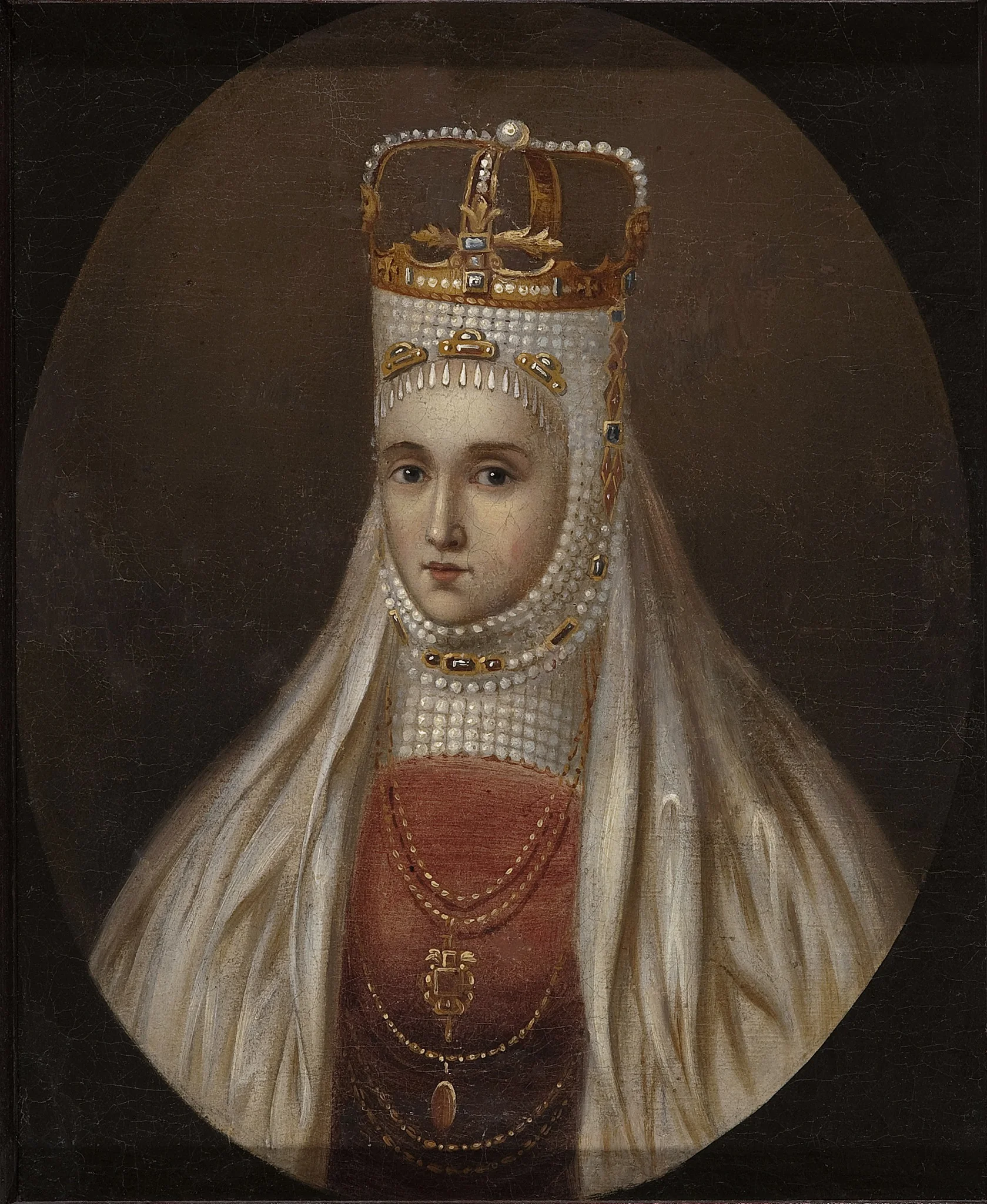 Portrait of Barbara Radziwiłł (1520–1551), detail