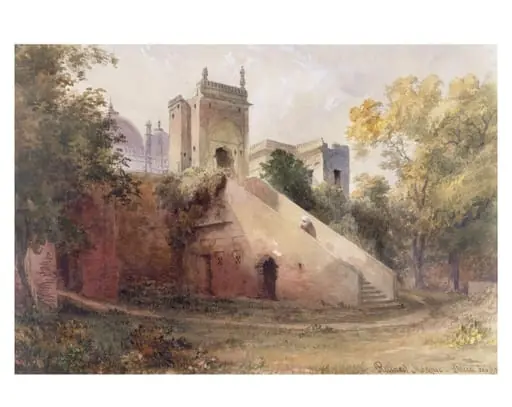 Ruined Mosque - Dacca, by Frederick William Alexander De Fabeck, paint, 1863