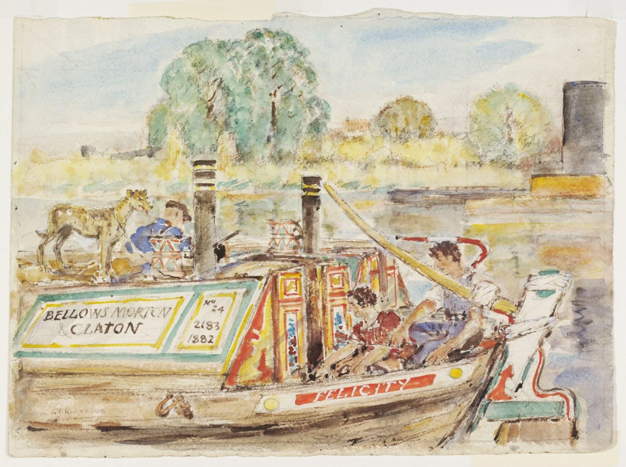 Canal Barge at Brentford, detail