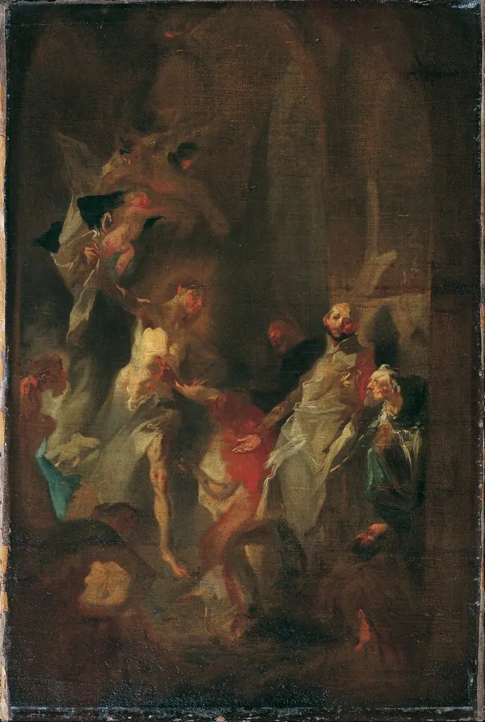 Christ Appears to St. Thomas, by Franz Anton Maulbertsch, oil, 1764