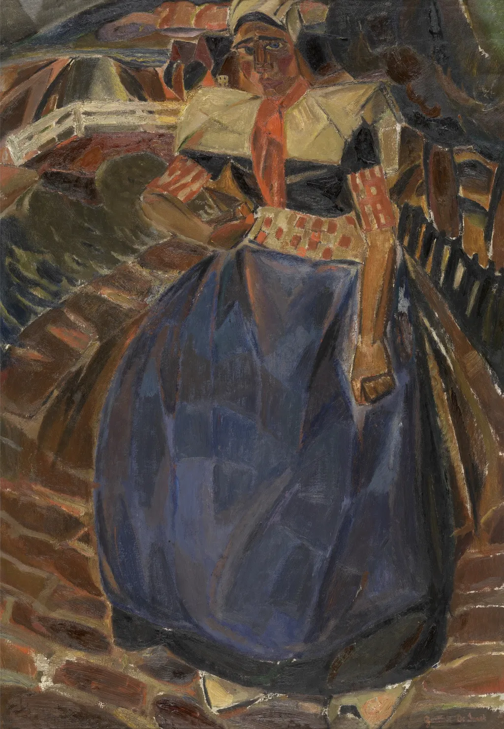 Woman from Spakenburg, by Gustave De Smet, oil, 1917