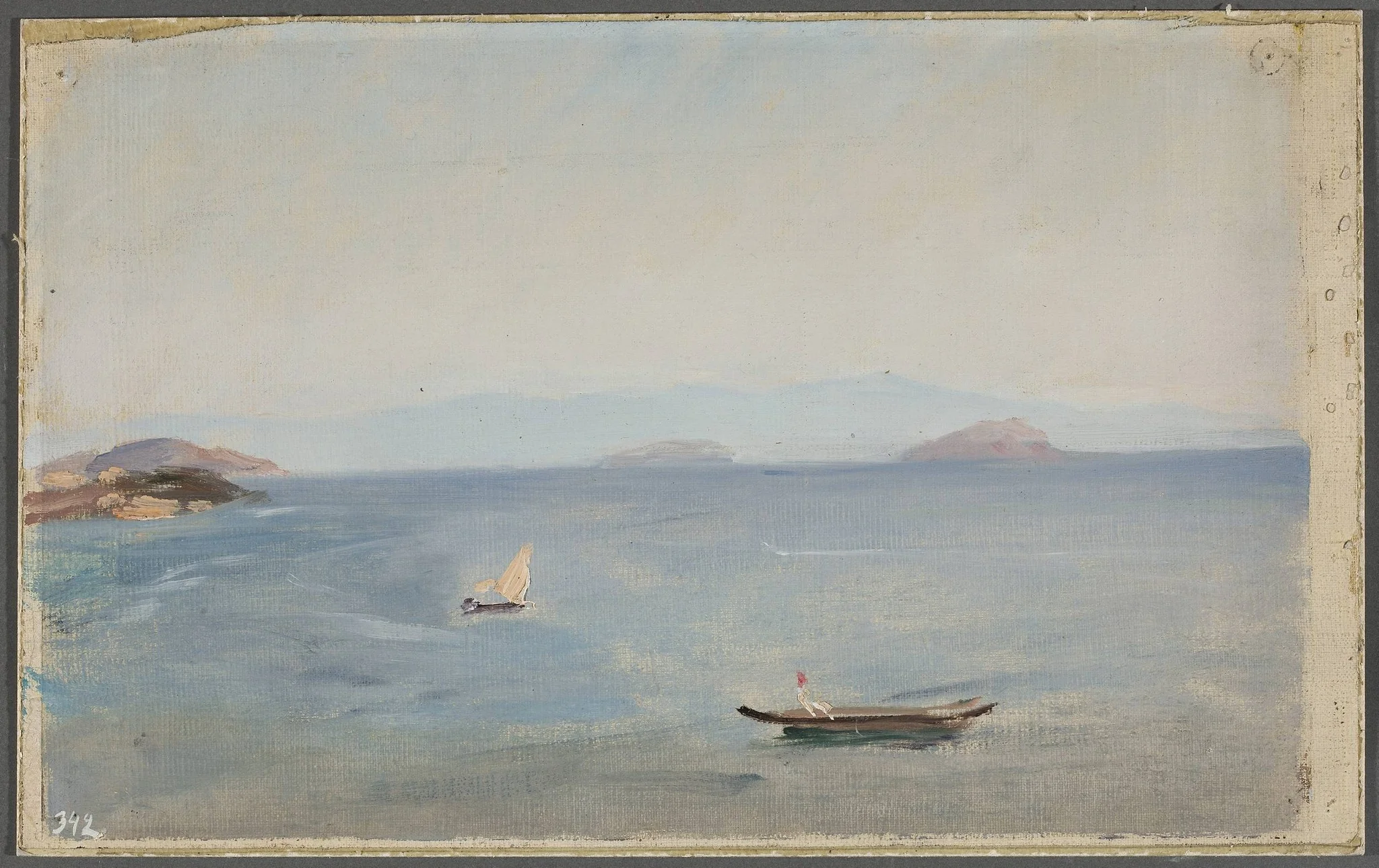 View of the mountainous seaside. From the journey to Constantinople, detail