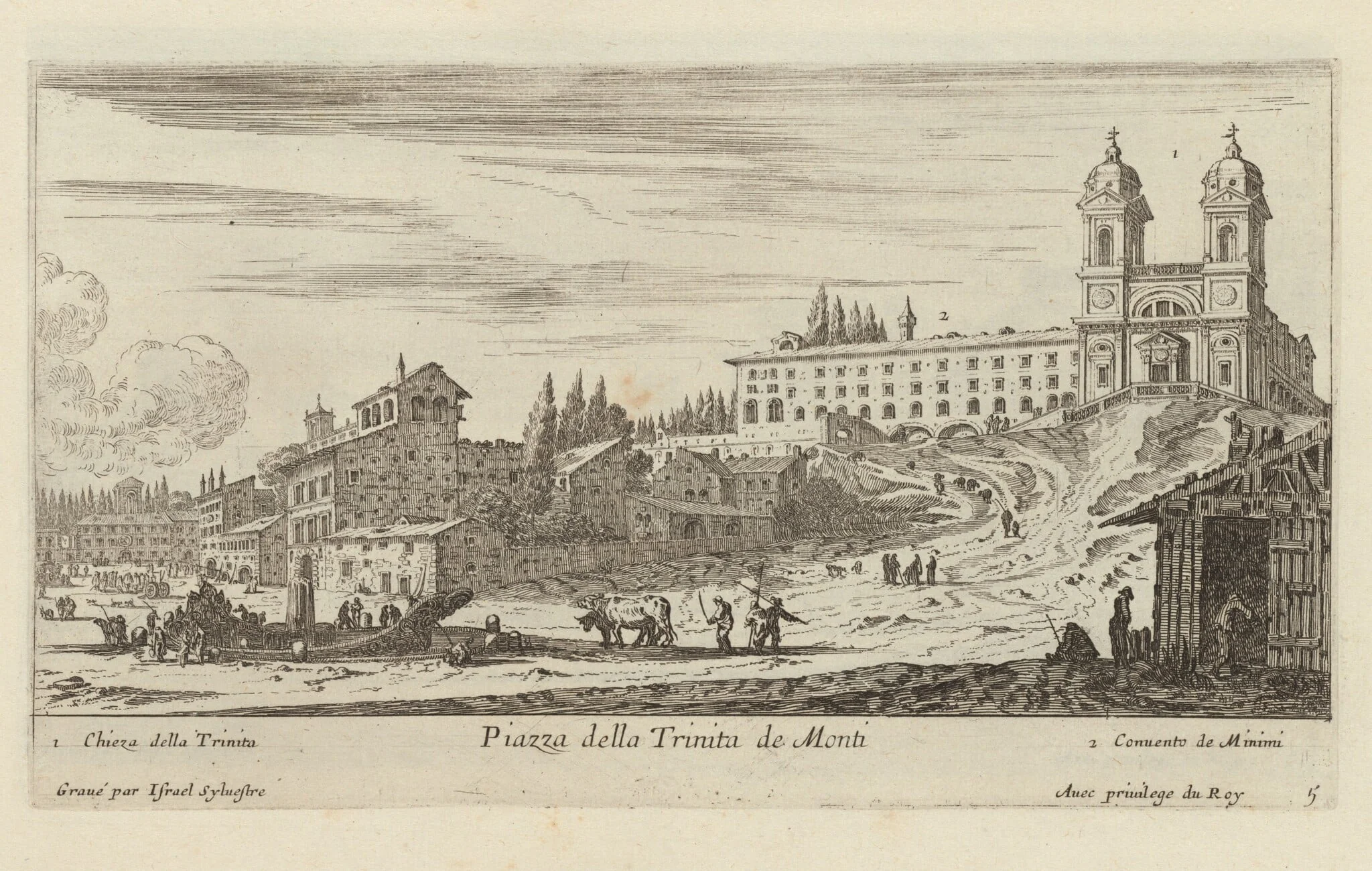 Piazza della Trinita de Monti, detail