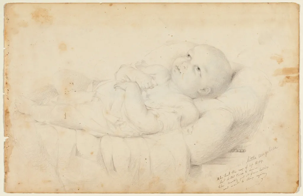 My Poor Sweet Little Angelica, by Lilly Martin Spencer, graphite, 1801