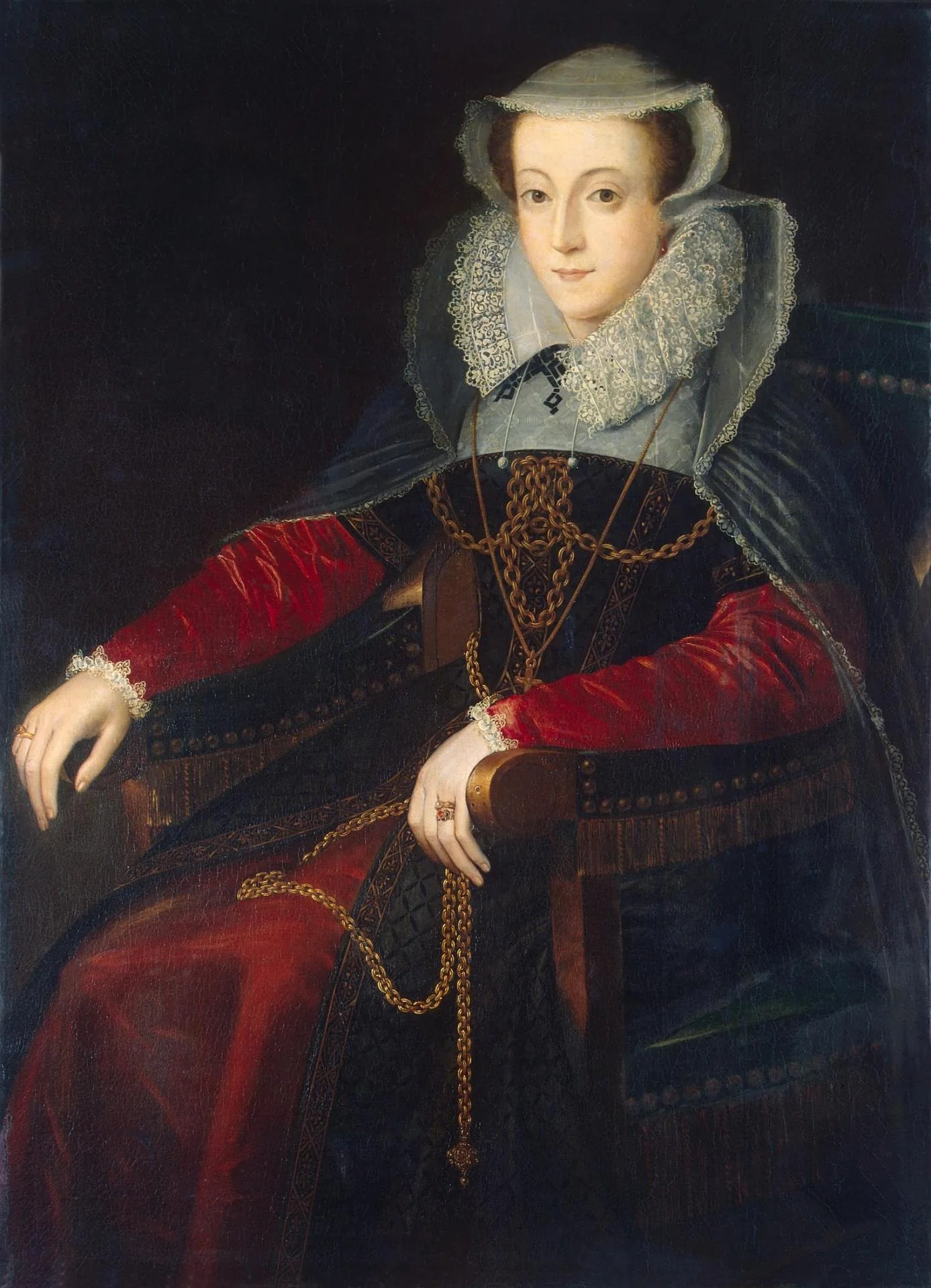 Portrait of Mary Stuart, Queen of Scots, detail