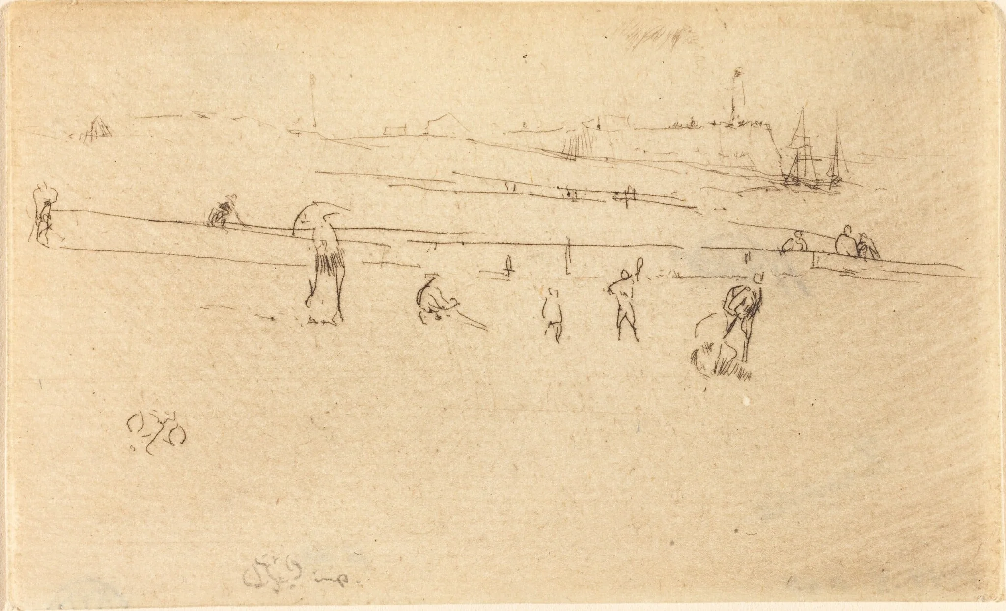 A Sketch at Dieppe, detail
