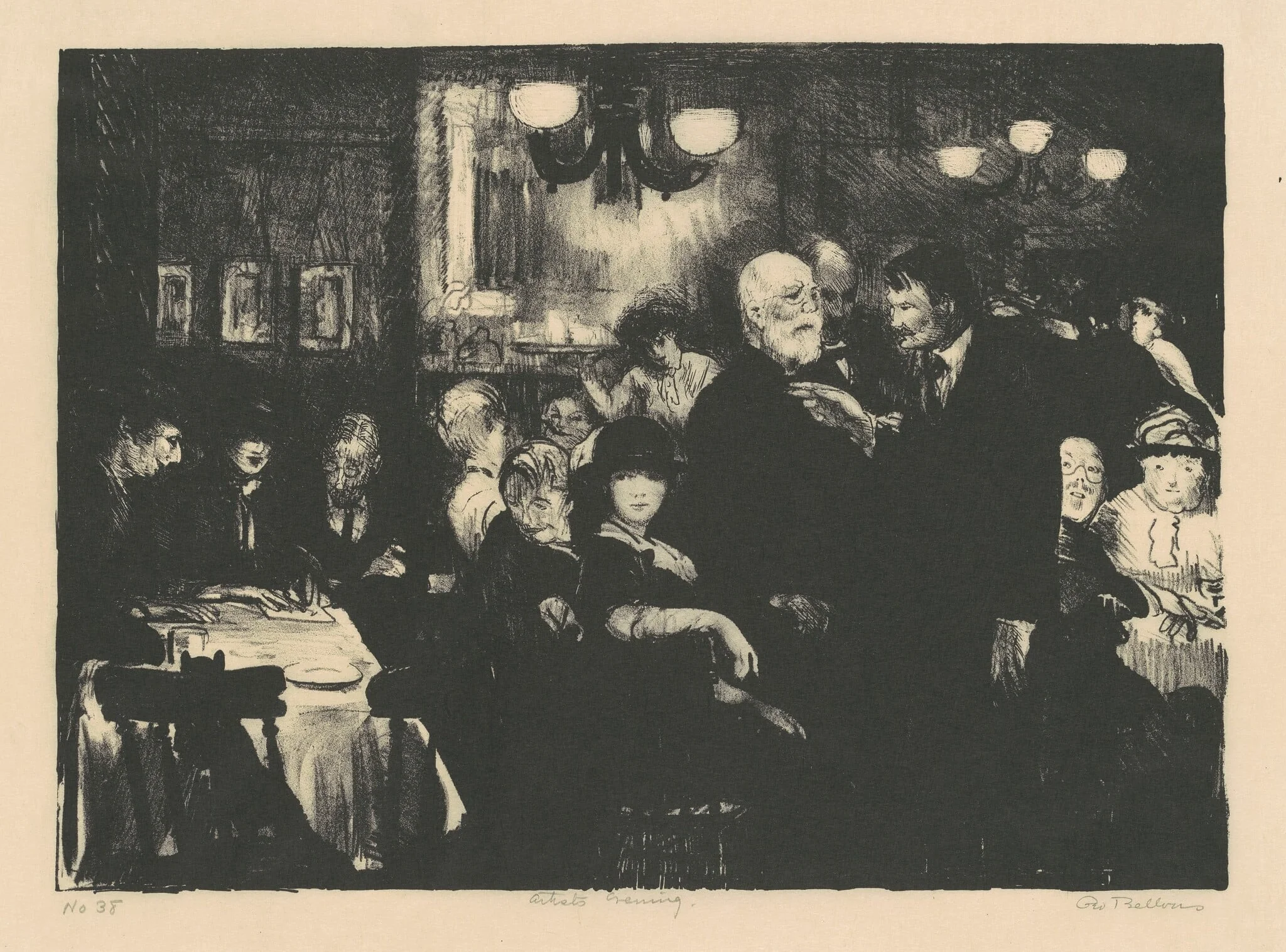 Artists' Evening, detail